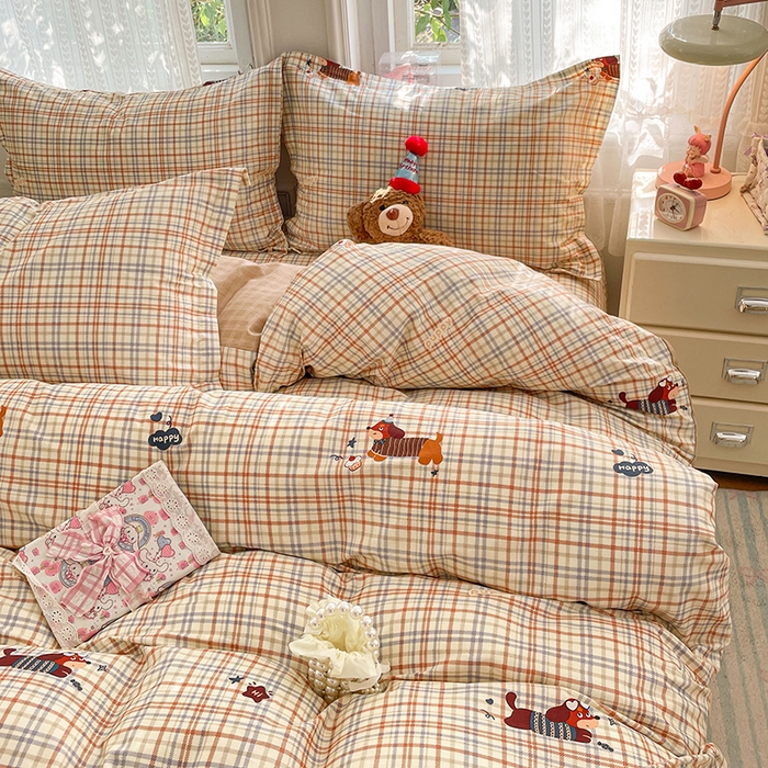 91家纺网 家纺一手货源 找家纺 世爵 2026新款全棉纯棉印花小清新单被套单品系列 可爱萌宠