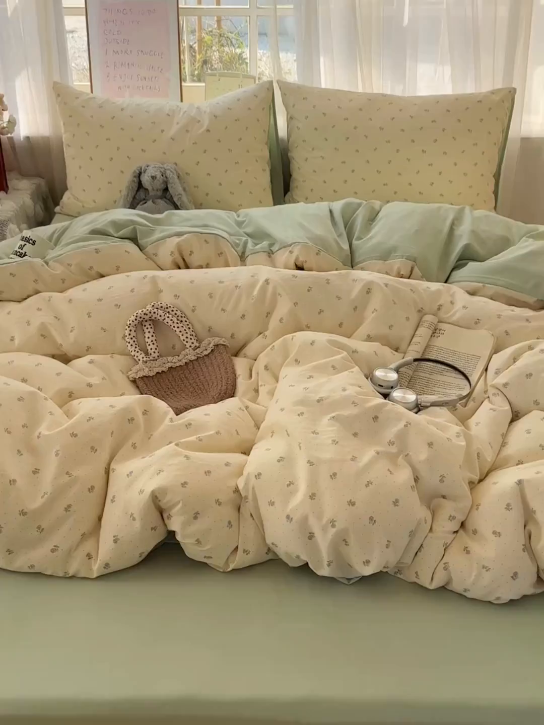 91家纺网 家纺一手货源 找家纺 沐芷 2026 【提供买家秀】古法水洗仿棉A类四件套床上用品三件套被套被罩床笠款---第二波 白月光