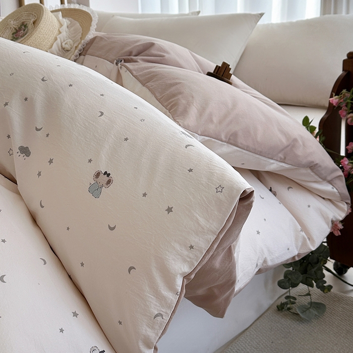 家贝爱 2026新款加厚水洗棉被套被套单件 星空小象