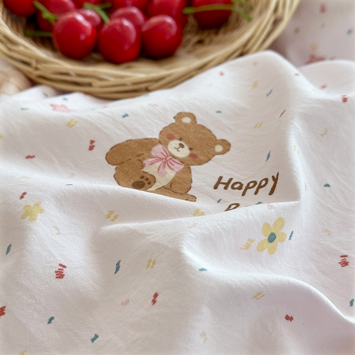 91家纺网 家纺一手货源 找家纺 家贝爱 2026新款加厚水洗棉被套被套单件 甜蜜小熊