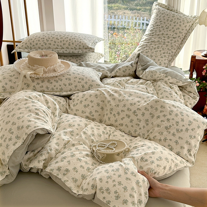 91家纺网 家纺一手货源 找家纺 家贝爱 2026新款加厚水洗棉被套被套单件 轻婉花语