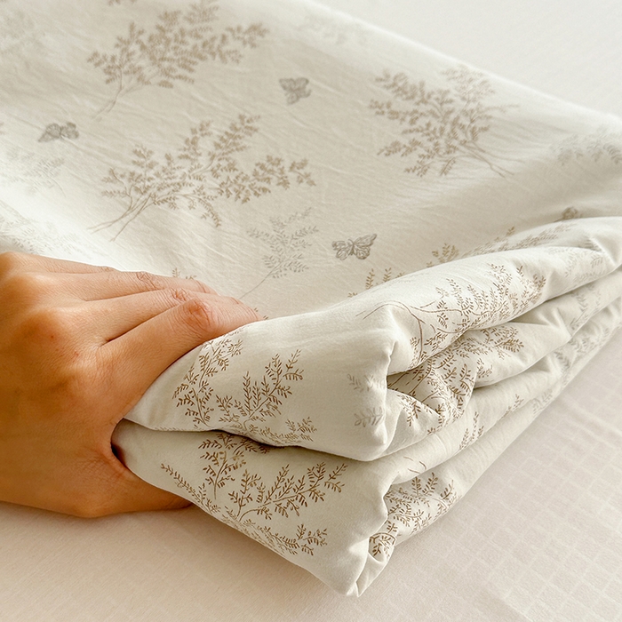 91家纺网 家纺一手货源 找家纺 家贝爱 2026新款加厚水洗棉被套被套单件 沐雅-咖