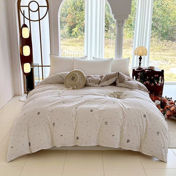 91家纺网 家纺一手货源 找家纺 家贝爱 2026新款加厚水洗棉被套被套单件 星空小象