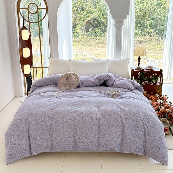 91家纺网 家纺一手货源 找家纺 家贝爱 2026新款加厚水洗棉被套被套单件 莱茵花畔