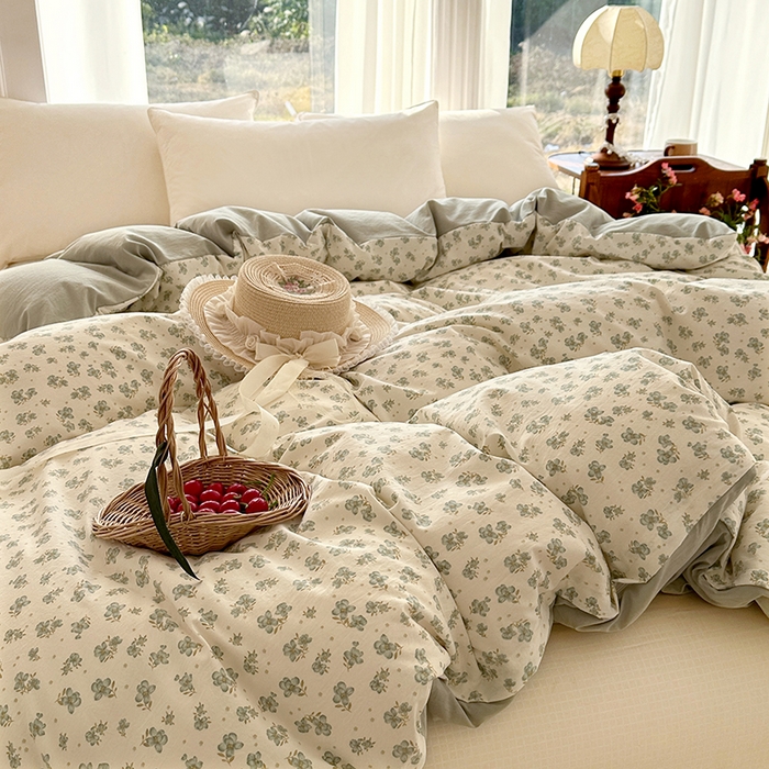 91家纺网 家纺一手货源 找家纺 家贝爱 2026新款加厚水洗棉被套被套单件 轻婉花语