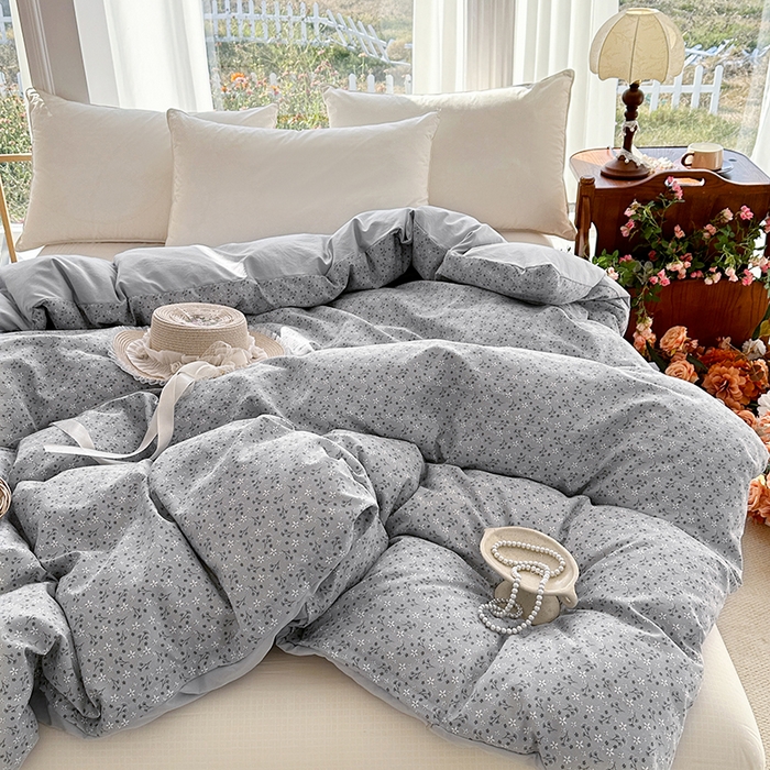 91家纺网 家纺一手货源 找家纺 家贝爱 2026新款加厚水洗棉被套被套单件 浮梦花影