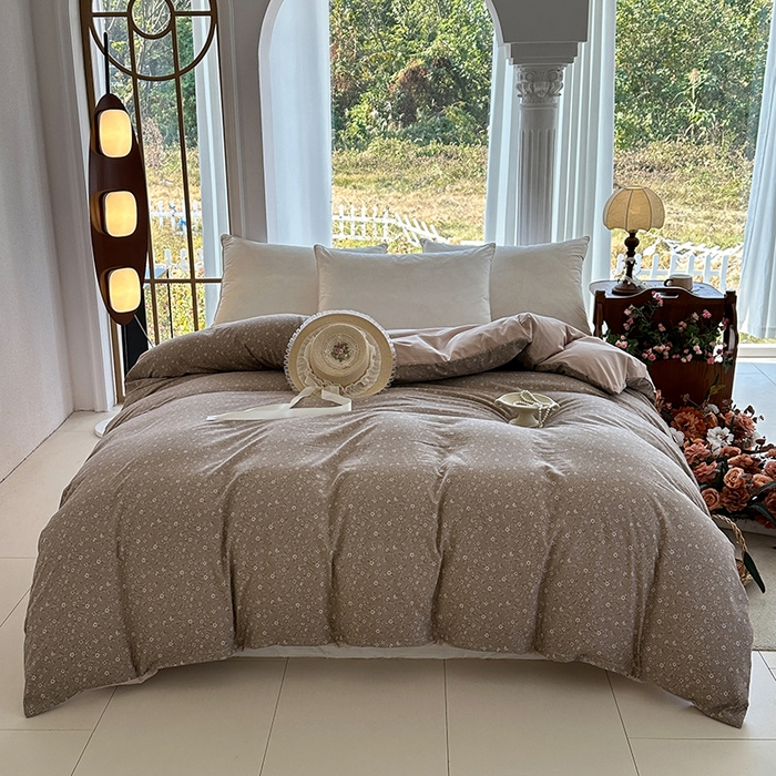 91家纺网 家纺一手货源 找家纺 家贝爱 2026新款加厚水洗棉被套被套单件 晚秋花语