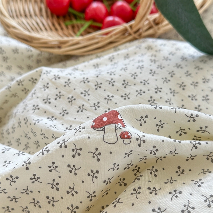 91家纺网 家纺一手货源 找家纺 家贝爱 2026新款加厚水洗棉被套被套单件 丛林蘑菇