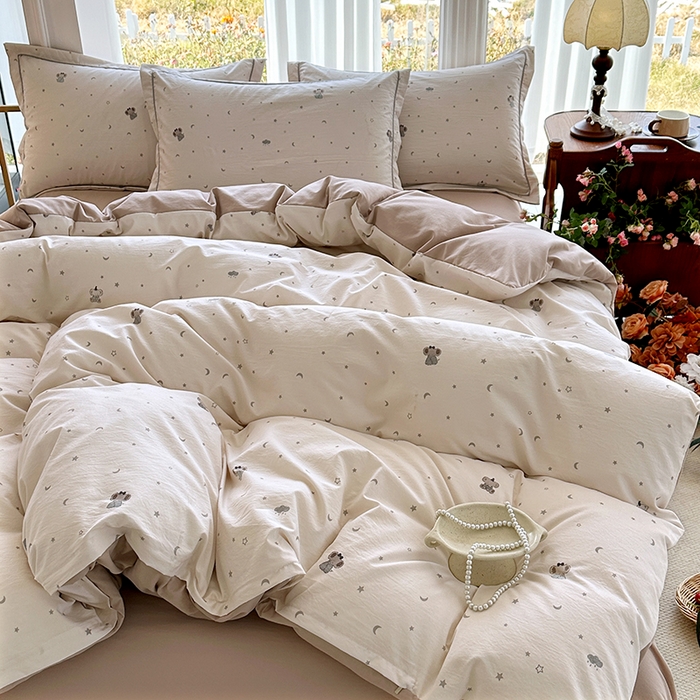 91家纺网 家纺一手货源 找家纺 家贝爱 2026新款加厚水洗棉被套被套单件 星空小象