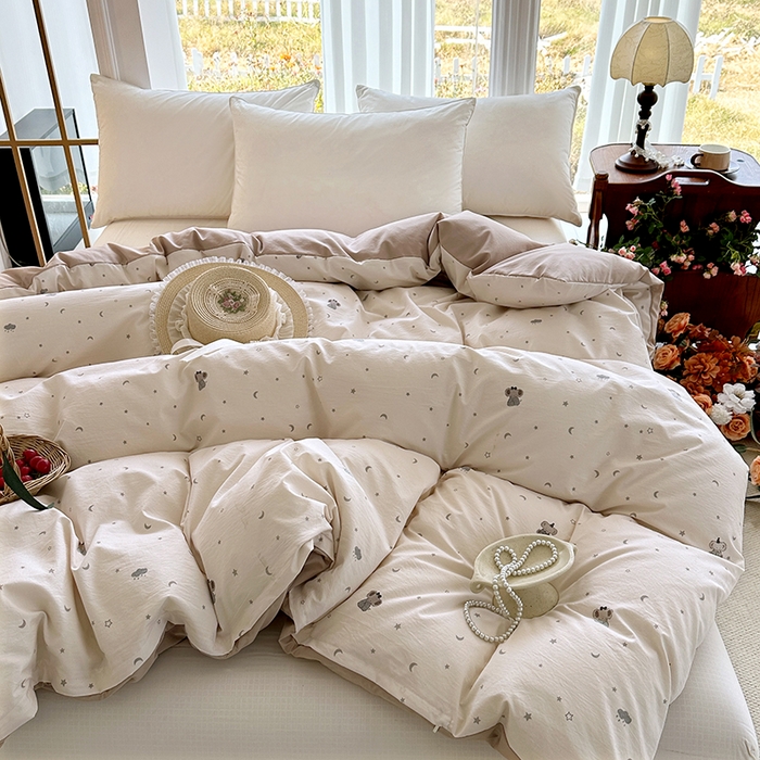 91家纺网 家纺一手货源 找家纺 家贝爱 2026新款加厚水洗棉被套被套单件 星空小象