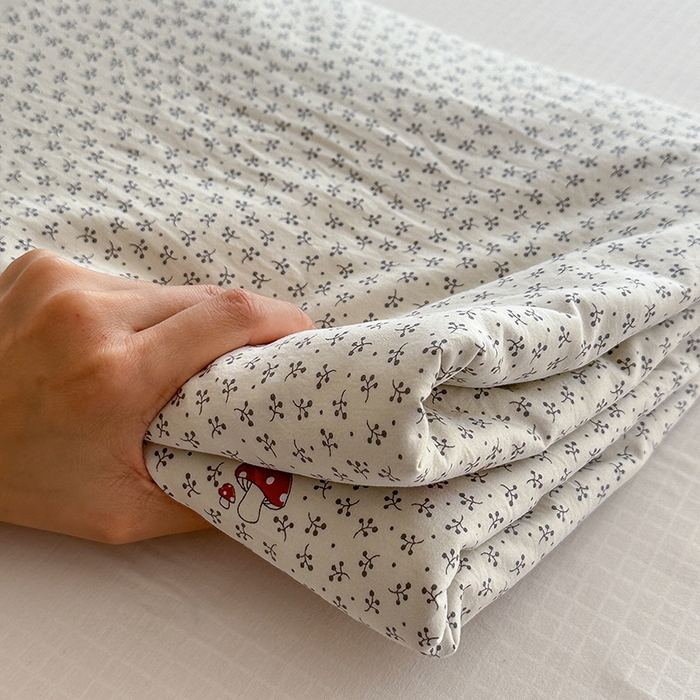 91家纺网 家纺一手货源 找家纺 家贝爱 2026新款加厚水洗棉被套被套单件 丛林蘑菇