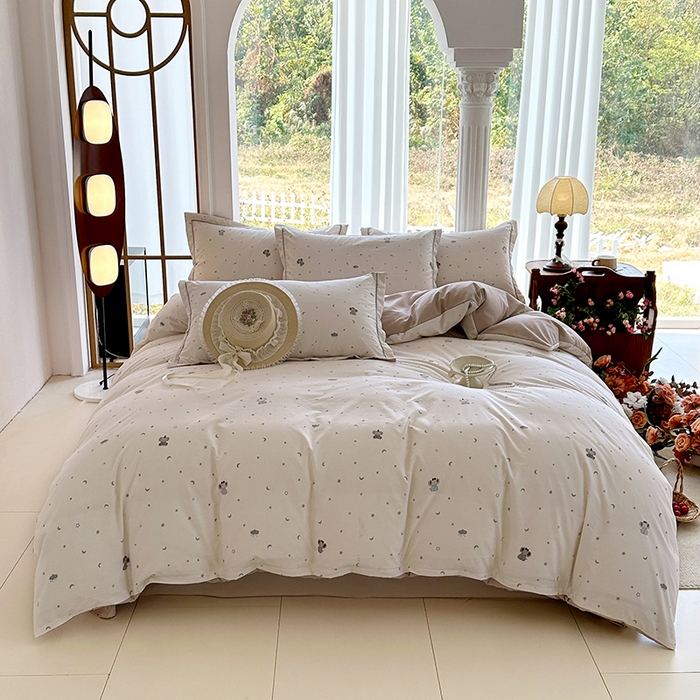 91家纺网 家纺一手货源 找家纺 家贝爱 2026新款加厚水洗棉被套被套单件 星空小象