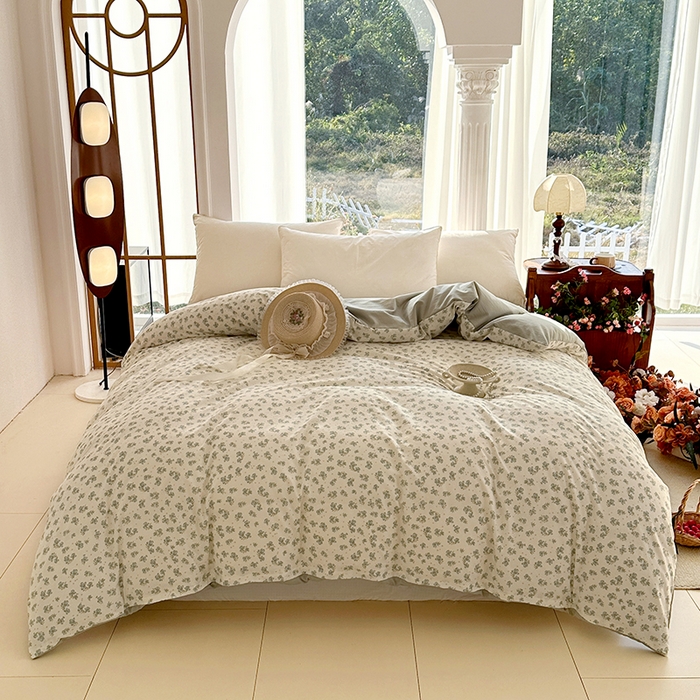 91家纺网 家纺一手货源 找家纺 家贝爱 2026新款加厚水洗棉被套被套单件 轻婉花语