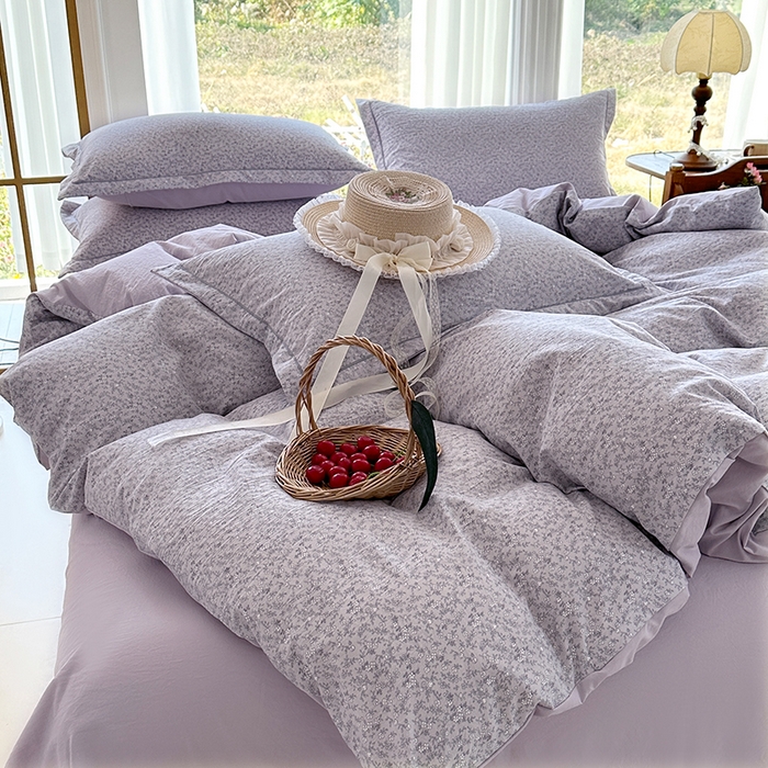 91家纺网 家纺一手货源 找家纺 家贝爱 2026新款加厚水洗棉被套被套单件 莱茵花畔