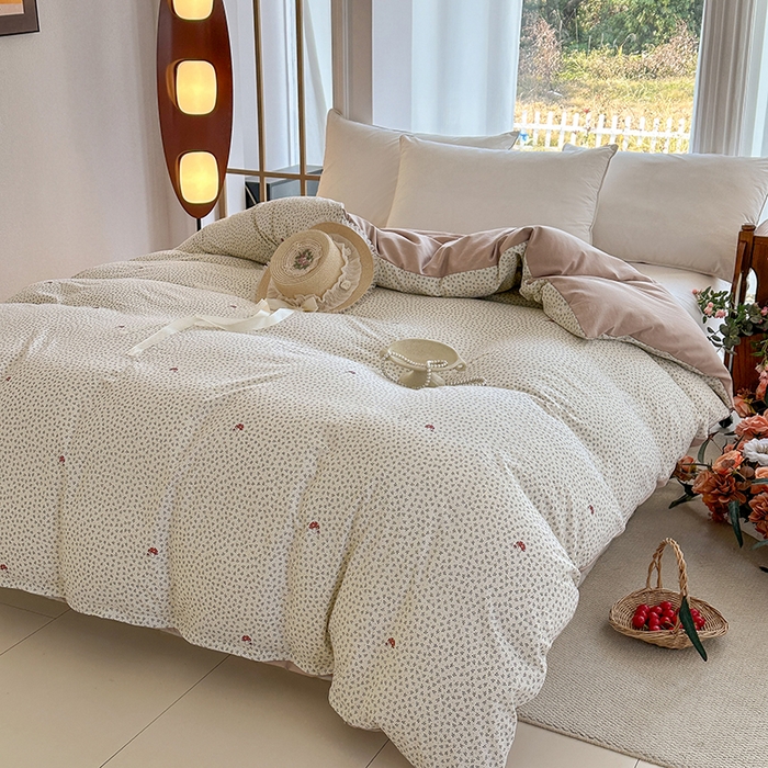 91家纺网 家纺一手货源 找家纺 家贝爱 2026新款加厚水洗棉被套被套单件 丛林蘑菇