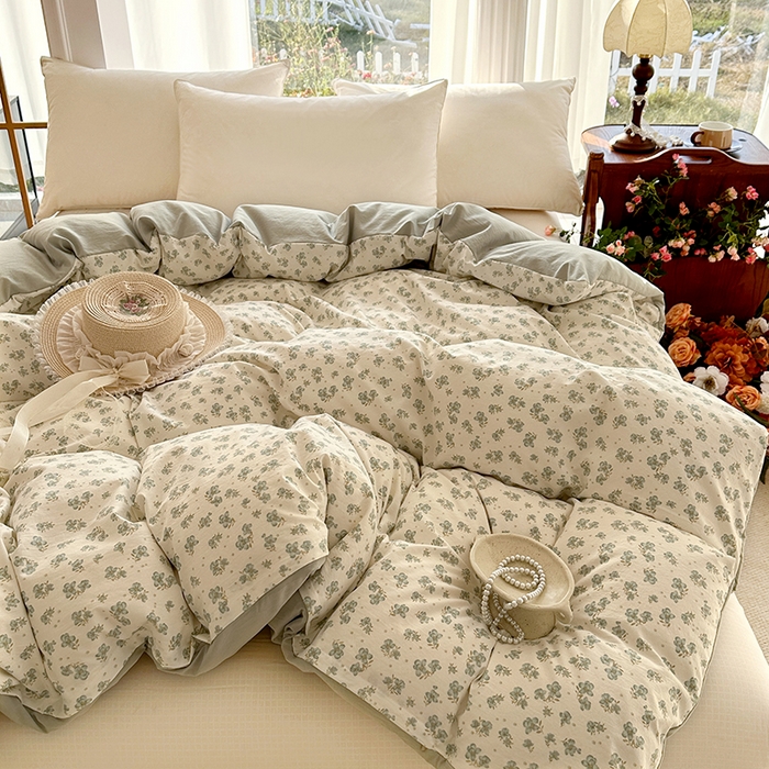 91家纺网 家纺一手货源 找家纺 家贝爱 2026新款加厚水洗棉被套被套单件 轻婉花语