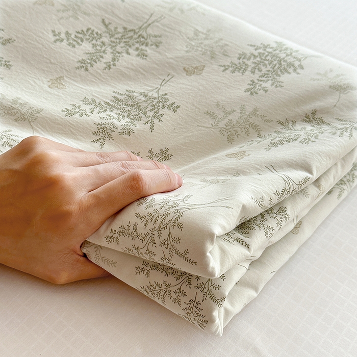 91家纺网 家纺一手货源 找家纺 家贝爱 2026新款加厚水洗棉被套被套单件 沐雅-绿
