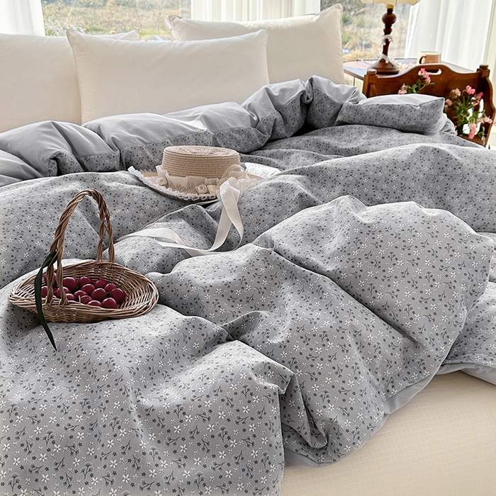 91家纺网 家纺一手货源 找家纺 家贝爱 2026新款加厚水洗棉被套被套单件 浮梦花影