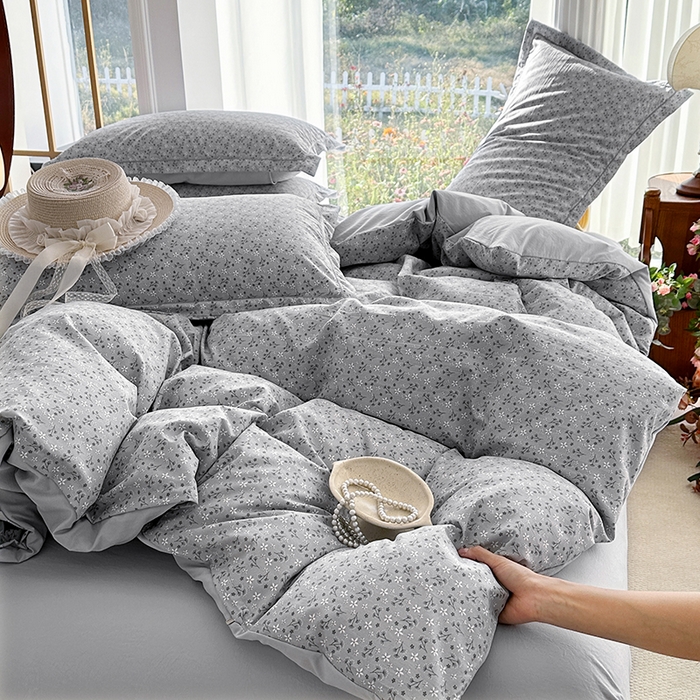 91家纺网 家纺一手货源 找家纺 家贝爱 2026新款加厚水洗棉被套被套单件 浮梦花影