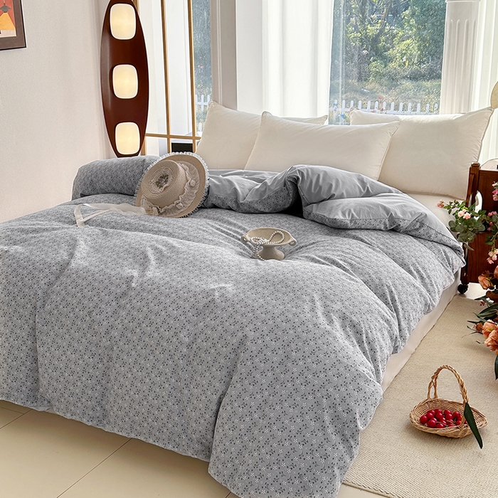 91家纺网 家纺一手货源 找家纺 家贝爱 2026新款加厚水洗棉被套被套单件 浮梦花影