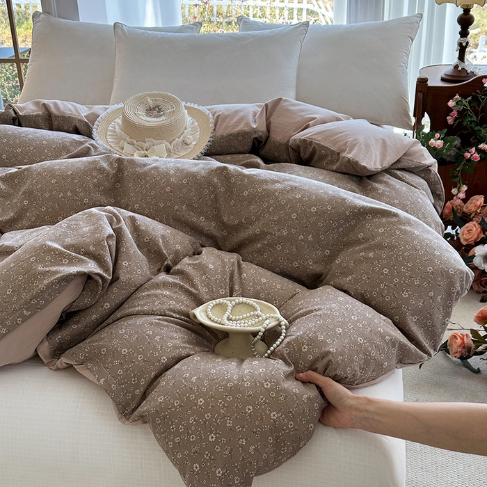 91家纺网 家纺一手货源 找家纺 家贝爱 2026新款加厚水洗棉被套被套单件 晚秋花语