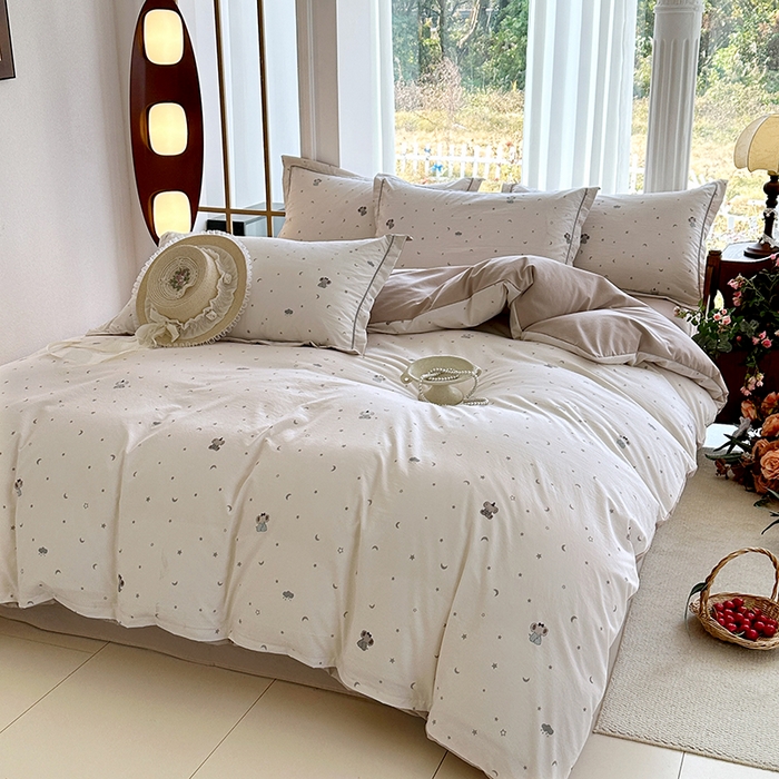 91家纺网 家纺一手货源 找家纺 家贝爱 2026新款加厚水洗棉被套被套单件 星空小象