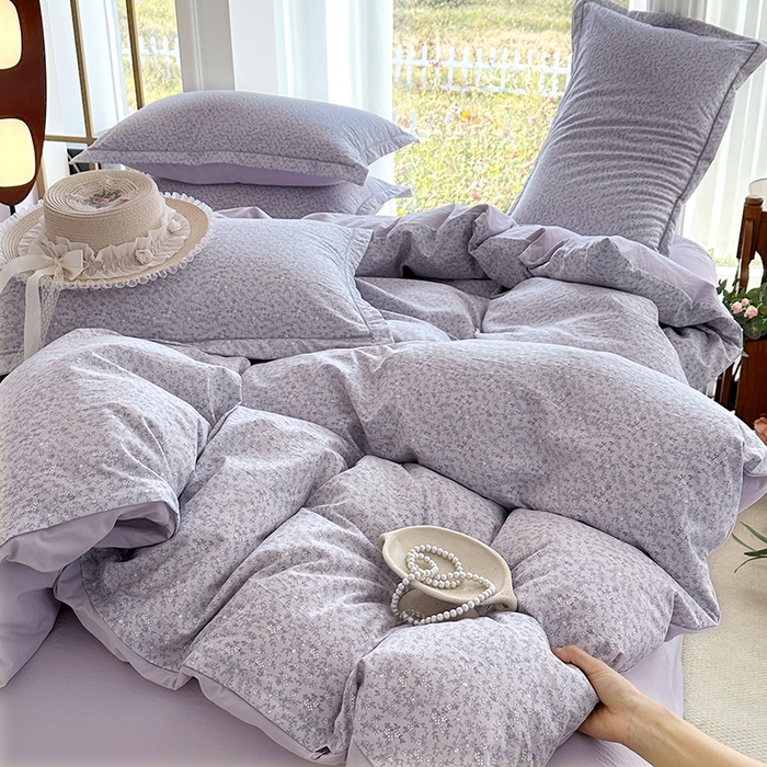 91家纺网 家纺一手货源 找家纺 家贝爱 2026新款加厚水洗棉被套被套单件 莱茵花畔