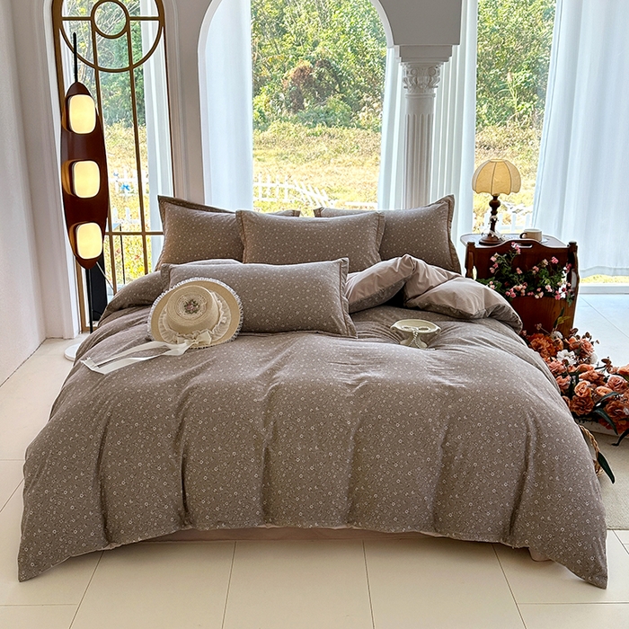 91家纺网 家纺一手货源 找家纺 家贝爱 2026新款加厚水洗棉被套被套单件 晚秋花语