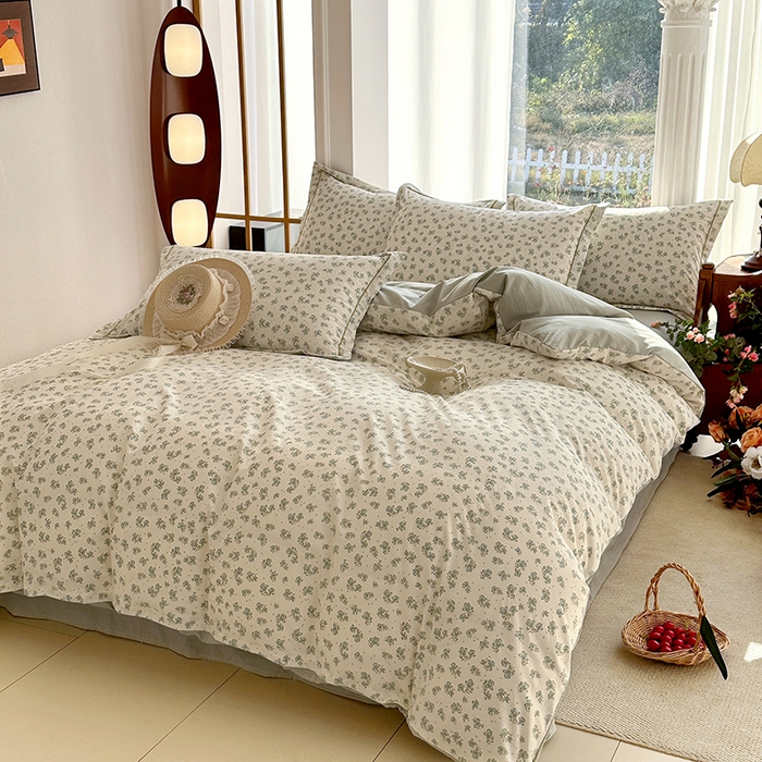 91家纺网 家纺一手货源 找家纺 家贝爱 2026新款加厚水洗棉被套被套单件 轻婉花语