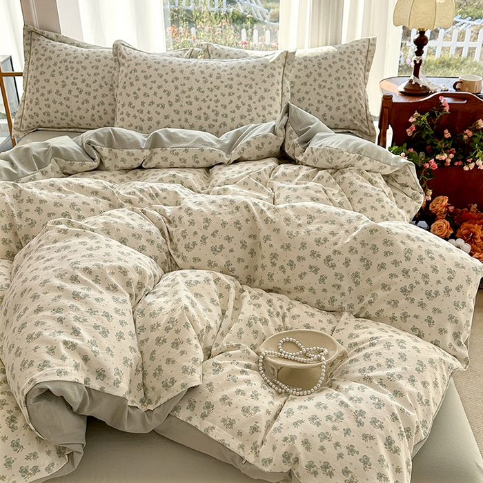 91家纺网 家纺一手货源 找家纺 家贝爱 2026新款加厚水洗棉被套被套单件 轻婉花语