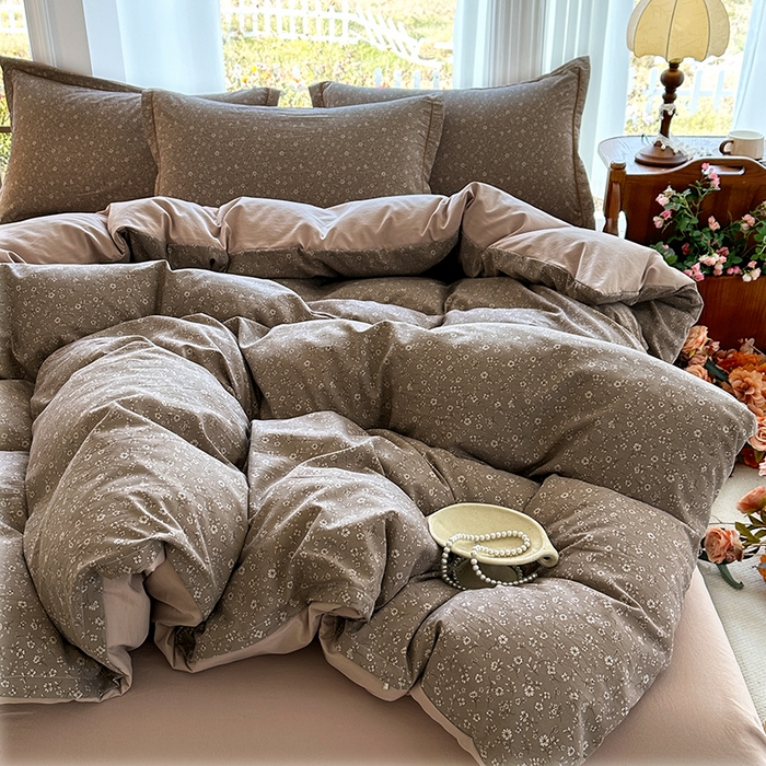 91家纺网 家纺一手货源 找家纺 家贝爱 2026新款加厚水洗棉被套被套单件 晚秋花语