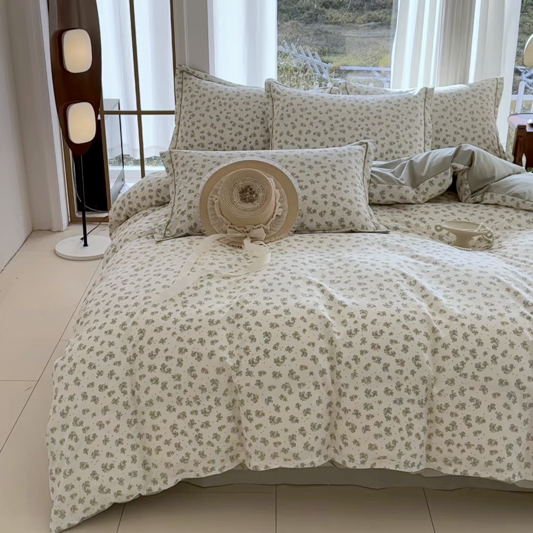 91家纺网 家纺一手货源 找家纺 家贝爱 2026新款加厚水洗棉被套被套单件 轻婉花语