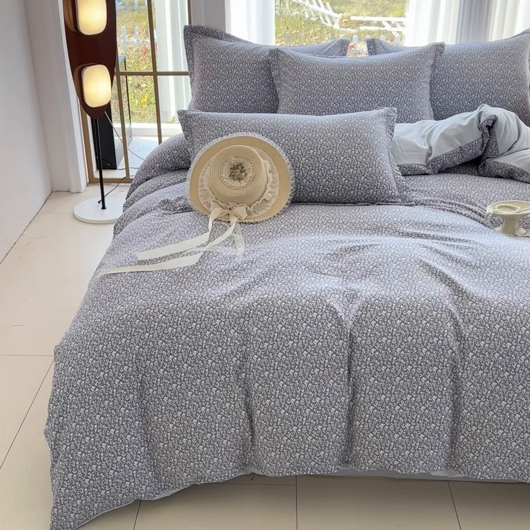 91家纺网 家纺一手货源 找家纺 家贝爱 2026新款加厚水洗棉被套被套单件 素夕