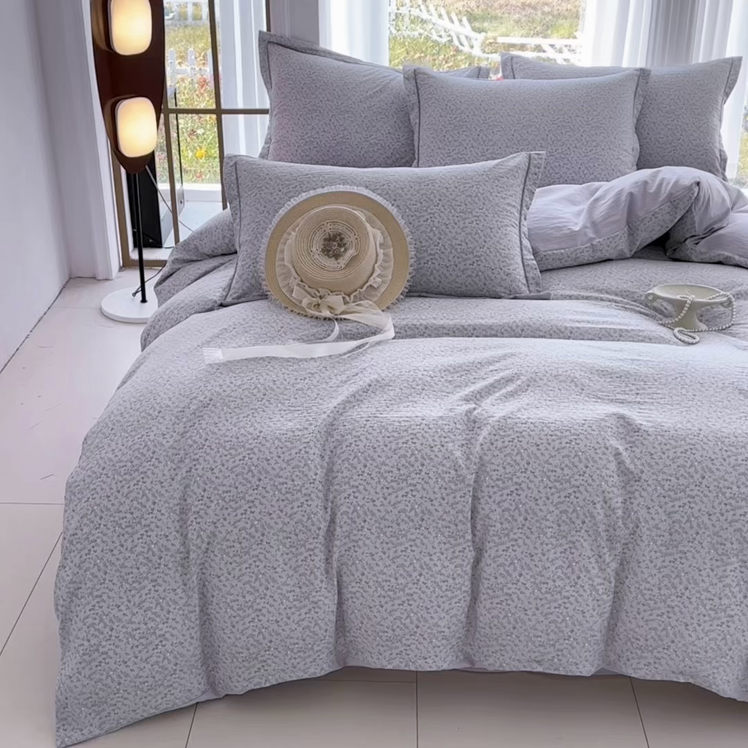 91家纺网 家纺一手货源 找家纺 家贝爱 2026新款加厚水洗棉被套被套单件 莱茵花畔