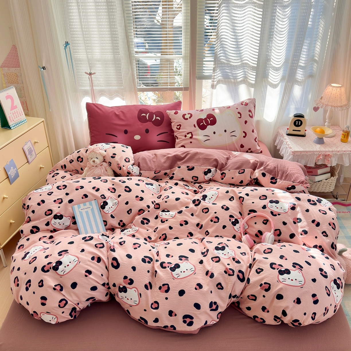 91家纺网 家纺一手货源 找家纺 （总）一霖家纺 2026新款云感皱皱纱小清新印花数码系列四件套 小红书爆款