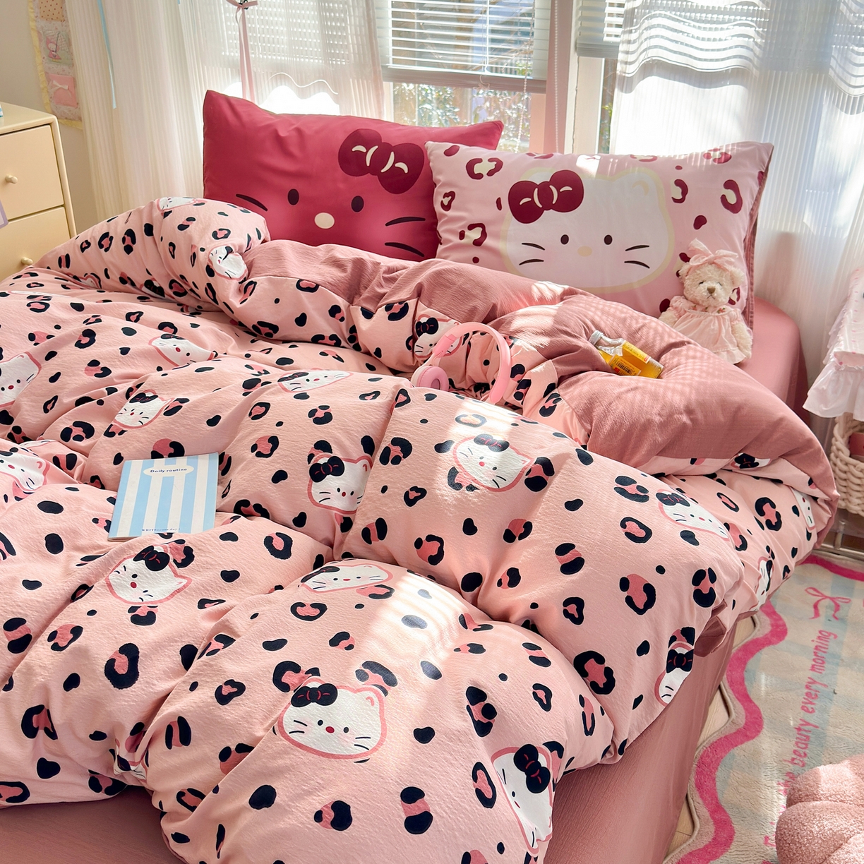 91家纺网 家纺一手货源 找家纺 （总）一霖家纺 2026新款云感皱皱纱小清新印花数码系列四件套 小红书爆款