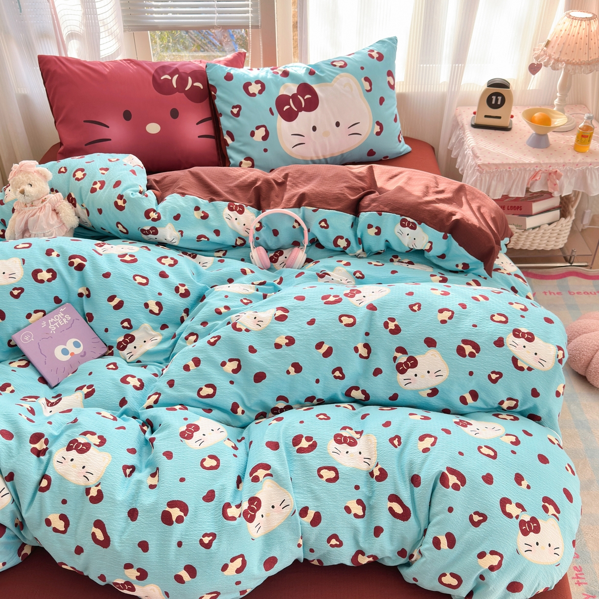 91家纺网 家纺一手货源 找家纺 （总）一霖家纺 2026新款云感皱皱纱小清新印花数码系列四件套 小红书爆款