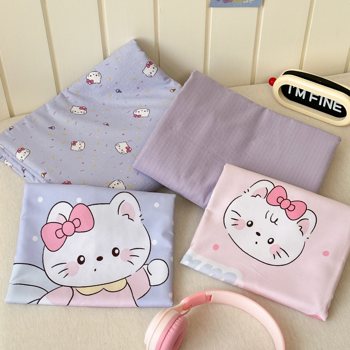 91家纺网 家纺一手货源 找家纺 一霖家纺 2026新款云感皱皱纱小清新印花数码系列四件套 小红书爆款 蓝莓奶糖