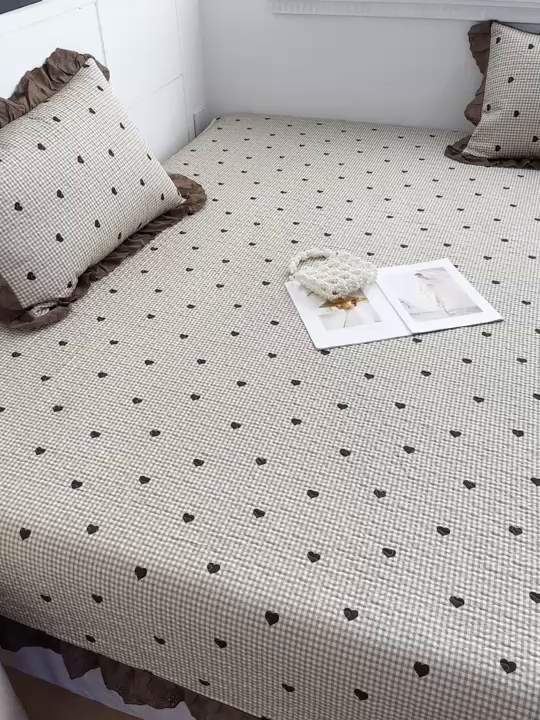 91家纺网 家纺一手货源 找家纺 暖居 2026新款支持定制法式花边纯棉榻榻米四件套全棉大炕盖三件套四季通用 雅格