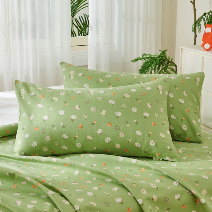 91家纺网 家纺一手货源 找家纺 爱彼家纺 2026春夏新款原棉老粗布小碎花风格系列二 百花齐放