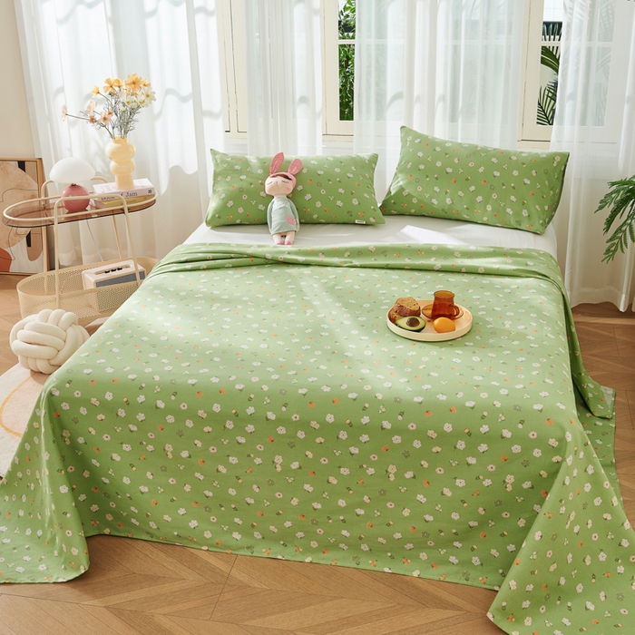 91家纺网 家纺一手货源 找家纺 爱彼家纺 2026春夏新款原棉老粗布小碎花风格系列二 百花齐放