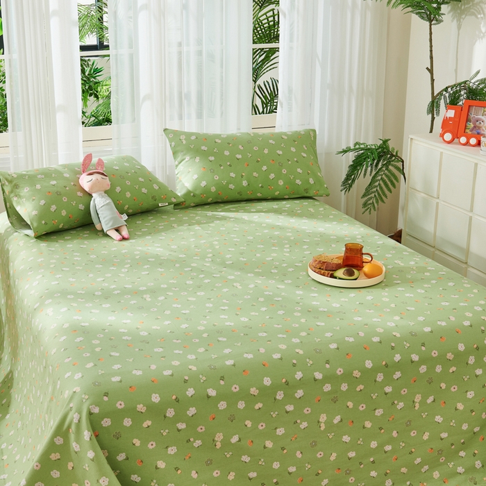 91家纺网 家纺一手货源 找家纺 爱彼家纺 2026春夏新款原棉老粗布小碎花风格系列二 百花齐放