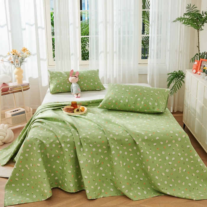 91家纺网 家纺一手货源 找家纺 爱彼家纺 2026春夏新款原棉老粗布小碎花风格系列二 百花齐放