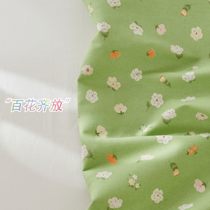 91家纺网 家纺一手货源 找家纺 爱彼家纺 2026春夏新款原棉老粗布小碎花风格系列二 百花齐放