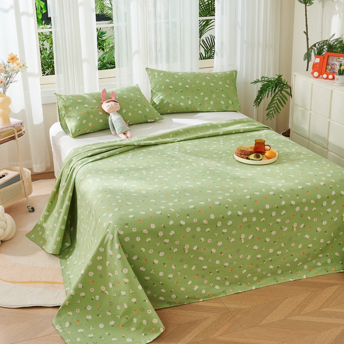 91家纺网 家纺一手货源 找家纺 爱彼家纺 2026春夏新款原棉老粗布小碎花风格系列二 百花齐放