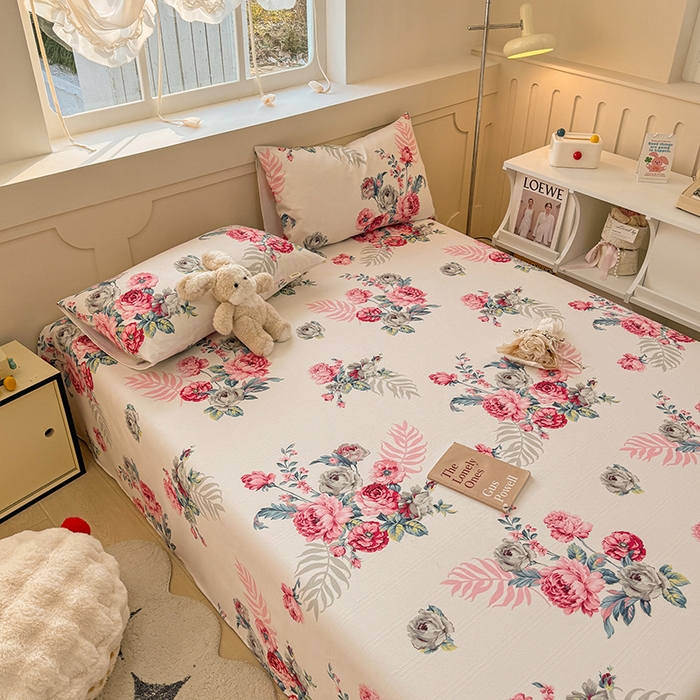 91家纺网 家纺一手货源 找家纺 爱彼家纺 2026春夏新款原棉老粗布小碎花风格系列二 灿烂时光