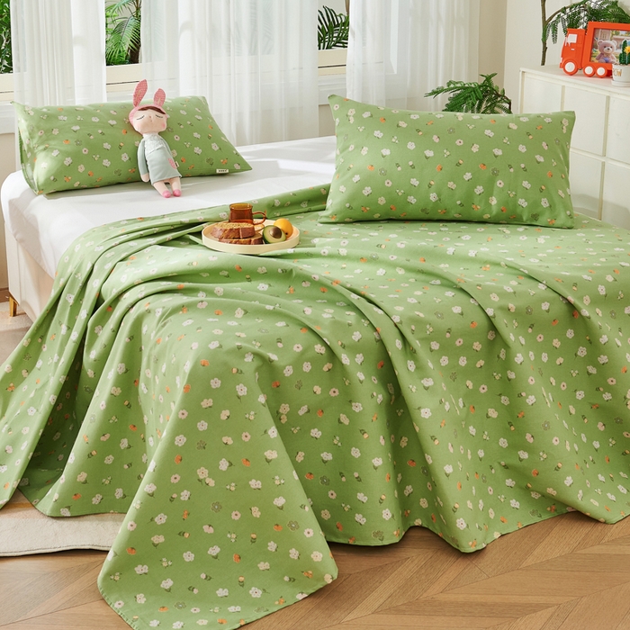 91家纺网 家纺一手货源 找家纺 爱彼家纺 2026春夏新款原棉老粗布小碎花风格系列二 百花齐放