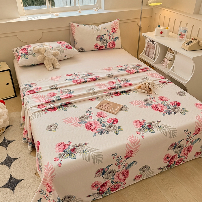 91家纺网 家纺一手货源 找家纺 爱彼家纺 2026春夏新款原棉老粗布小碎花风格系列二 灿烂时光