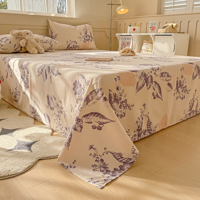 91家纺网 家纺一手货源 找家纺 爱彼家纺 2026春夏新款原棉老粗布小碎花风格系列二 青花舞梦