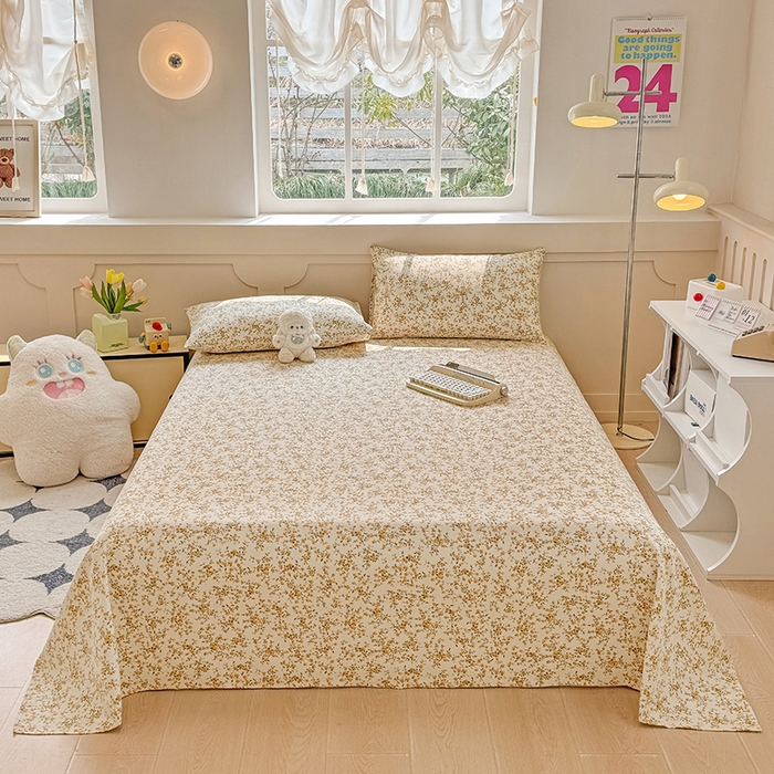 91家纺网 家纺一手货源 找家纺 爱彼家纺 2026春夏新款原棉老粗布小碎花风格系列二 锦绣花舞